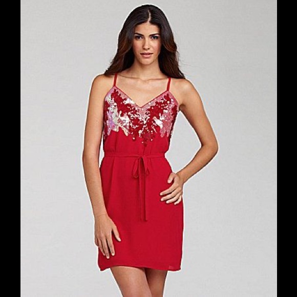 NWT CHELSEA & VIOLET Fire Sequins Dress XS - Picture 3 of 8